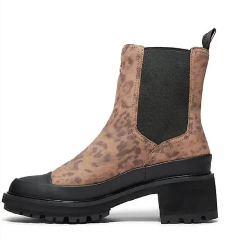 NEW TIMBERLAND WOMENS KORI PARK 2.0 CHELSEA BOOT - LEOPARD